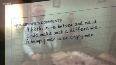 'A hungry man is an angry man.' - Back in Time for Dinner