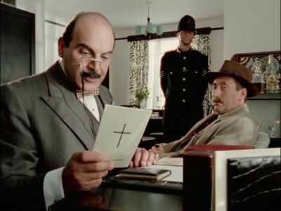 A leaflet
about the Zunana missions. - Agatha Christie's Poirot
