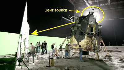 A light source was put
behind the Lunar mode - American Moon