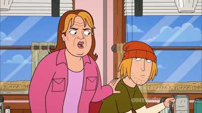 - A little too what?
- Perfect... not to vote for. - Corner Gas Animated