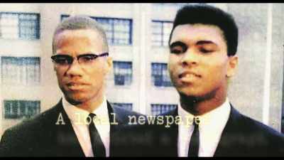 "A local newspaper
had printed a photograph - Blood Brothers: Malcolm X and Muhammad Ali