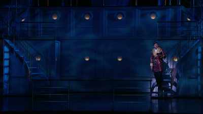 "A lonely figure walks the deck.
The moonlight glancing off his beano. - Anything Goes