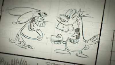 A lot could be learned from comparing that
storyboard to the layouts that were done, - Happy Happy Joy Joy: The Ren & Stimpy Story