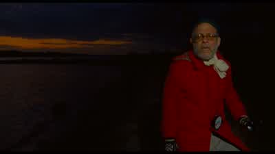 A low floodplain separates the beach from the township above... - Moonrise Kingdom