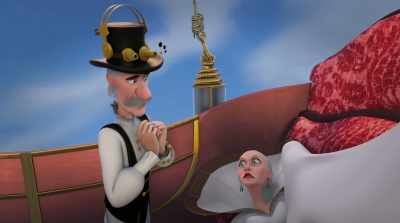 A mad doctor has removed
LeCroix's vocal chords. - The Swan Princess: A Royal Wedding