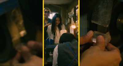 A man-made diamond cut by him - The Confidence Man JP - The Movie -