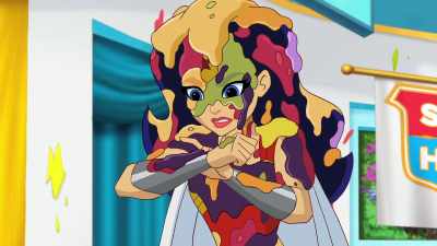 A microphone. Bumblebee, - DC Super Hero Girls: Intergalactic Games