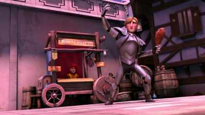 -A mighty leg for a mighty warrior!
-[camera shutter clicks] - Wizards: Tales of Arcadia