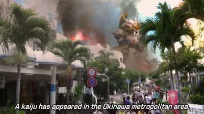 A monster has appeared
in downtown okinawa. - Ultraman Geed the Movie: Connect! The Wishes!!