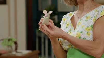 A mouse pin made of burlap. - At Home with Amy Sedaris