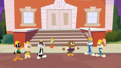 A new chapter
for the Looneyburg library. - Bugs Bunny Builders