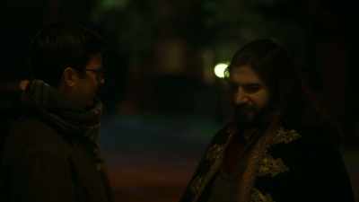 A nice little bitch being led on a leash - What We Do in the Shadows