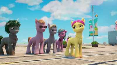 -A no-fly zone!
-Or we're not coming! - My Little Pony: Make Your Mark