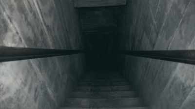 A pair of stairs going down - Visher