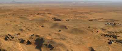 A patch of open desert, - Unknown: The Lost Pyramid