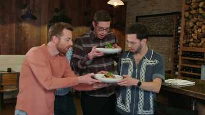A pinquito, miso-marinaded
black cod - No Recipe Road Trip With the Try Guys
