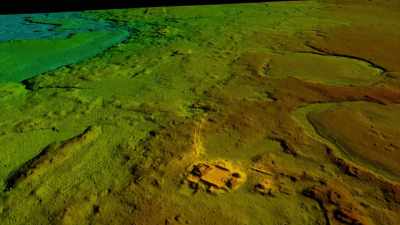 A previously unknown road
running nearly half a mile - Lost Treasures of the Maya