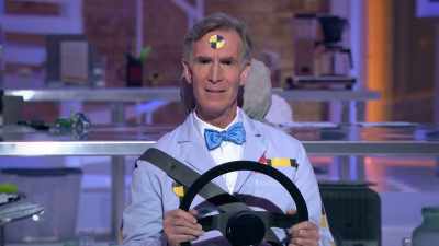 -A prop gag, that's it?"
-[audience laughs] - Bill Nye Saves the World