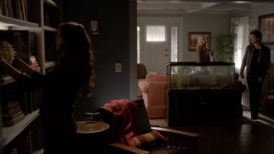 A quilt and a fish aquarium. - The Vampire Diaries