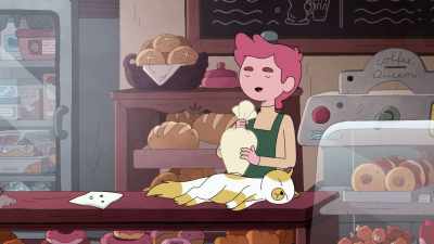 A raspberry buttercream scarf. - Adventure Time: Fionna & Cake