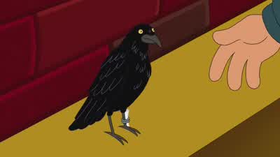 A raven's brought word for you, sir. - Futurama