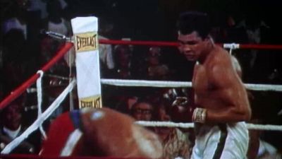 A right to the jaw and Foreman goes down - The Greatest