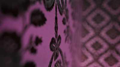 A royal-inspired purple damask. - How To Build a Sex Room