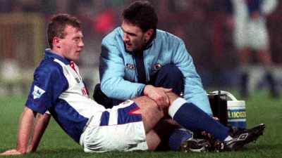 A ruptured cruciate ligament
back in '92, '93 - Fever Pitch: The Rise of the Premier League