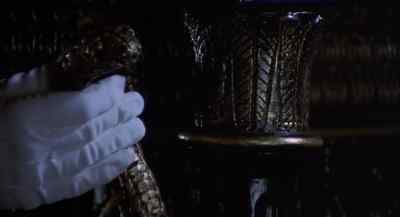 A secret compartment
beneath the sarcophagus, - Dr  Phibes Rises Again