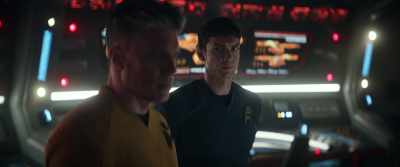 A ship traveling through - Star Trek: Strange New Worlds