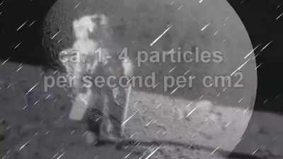 A shower of cosmic radiation, - American Moon