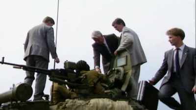 A simple handshake effectively determined the coup was over. - KGB - The Sword and the Shield