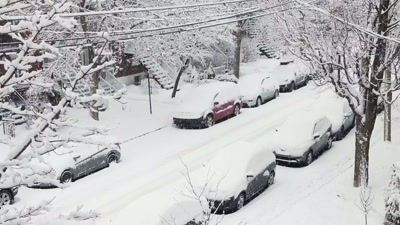 A snowstorm hits a town so hard - Snow Day