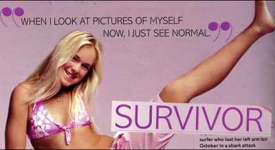 A teenage surfer who
survived a shark attack - Bethany Hamilton: Unstoppable