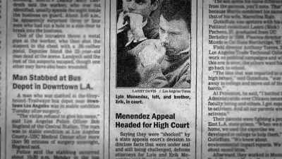 A three-judge panel said
their appeal was without merit. - The Menendez Brothers