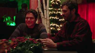 A toast,
uh, to family and friends. - The Christmas Setup