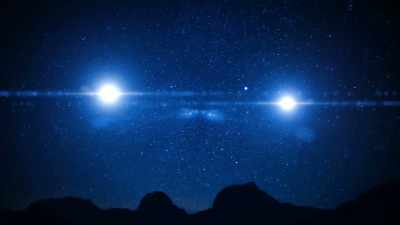 A total of 20 to 30
lights as bright as stars - Alien Chronicles: Top UFO Encounters