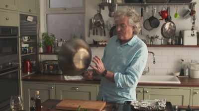 A traditional wok is
actually curved on the bottom, - James May: Oh Cook!