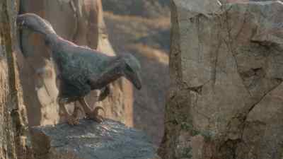 A type of dinosaur. Velociraptor. - Prehistoric Planet