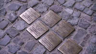 A UNIQUE EXAMPLE IS THAT
YOU HAVE THESE STOLPERSTEINE, - Why We Hate
