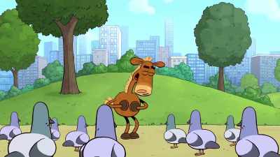 A weird-looking bird.
[laughs] - It's Pony