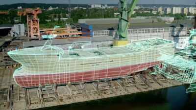 A wheel house will sit in the center
with accommodation for crew. - Europe From Above