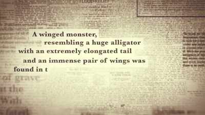 "A winged monster, resembling
a huge alligator - True Terror with Robert Englund