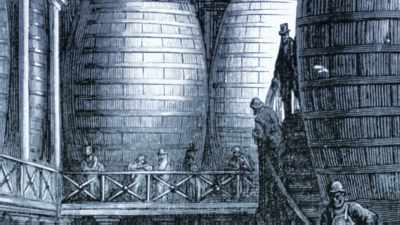 A worker wanders by one
of the vats one day - The UnBelievable with Dan Aykroyd