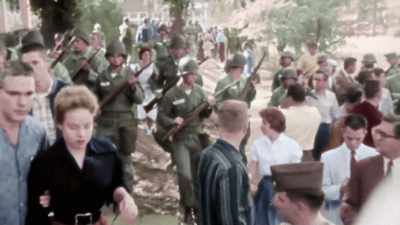 A YEAR LATER, GOVERNOR FAUBUS,
WITH THE VOTERS' SUPPORT, - America in Color