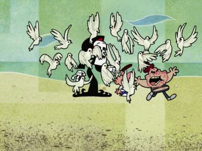 - AAH!
[BIRDS SQUAWKING] - The Grim Adventures of Billy and Mandy