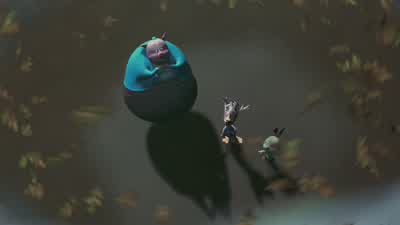 Abby! Abby! Wake up! Come on! Let's get outta here! - Chicken Little