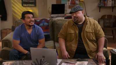 [Abby singing faintly upstairs,
sings high note] - Mr. Iglesias