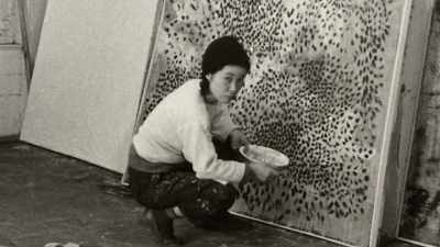 About four hours later, here comes a lady - Kusama : Infinity