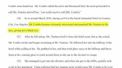 According to the complaint,
Combs became extremely intoxicated - Diddy: Monster's Fall